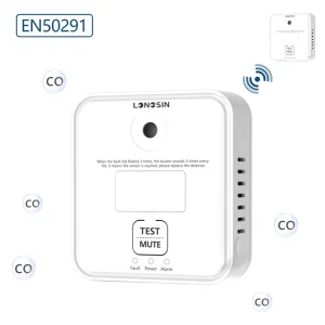 EN50291 433MHz WIreless Interconnected CO Monoxide Carbon Gas Detector Fire Alarm for Home Safety