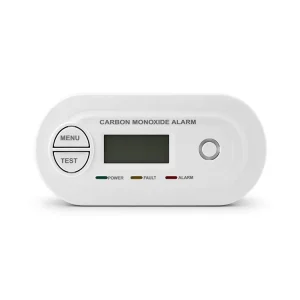 EN50291 Certified Carbon Monoxide Alarm EU Standard Battery Operated Portable ABS CO Detector with LCD Household Fire Alarm