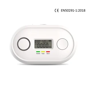 EN50291-Certified Carbon Monoxide Alarm EU Standard Battery-Operated Portable CO Detector with LCD Household Fire Alarm
