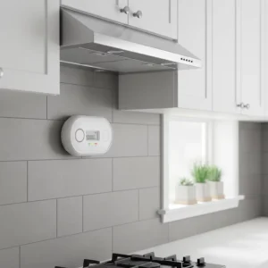 EN50291 RF 433 Wireless Interconnected Carbon Monoxide Alarm Installed in Kitchen Interlinked with Smoke Alarm Heat Alarm Remote