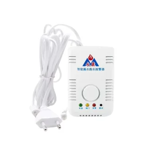 EU Plug Water Leak Alarm Control Unit 85dB High Alarm Sound with 1pc 1.4M High Sensitive Water Sensor for Overflow Detection