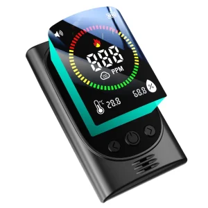 EU Standard 4-in-1 Gas Detector Carbon Monoxide Combustible Gas Temperature Humidity Monitor Household Safety Gas Alarm Detector