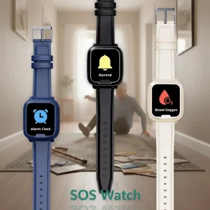 EV06 4G LTE Telecare GPS SOS Watch for Elderly with Fall Alarm, Pill Reminder, SpO2, and Heart Rate Monitoring