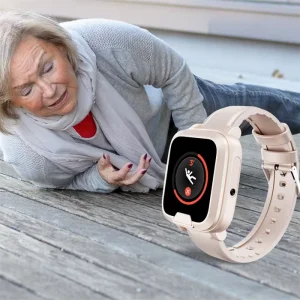 EV06 4G Seniors Smart Bracelet Fall Detection Alarm SOS Emergency Alert Watch