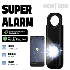 Easy Setup Smart Personal Alarm Global Tracking Compatible With Google Find HUB & Apple Find My App No Monthly Fees Safety Siren