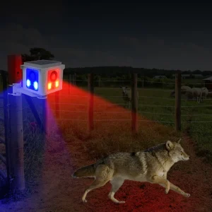 Eco Friendly Solar Powered Multi function Outdoor Alarm Motion Sensor Flashing Loud 4 Speaker Wild Animal Security Warning