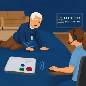 Elderly Emergency Call System with One-Touch Auto Dial and Home Safety Alert