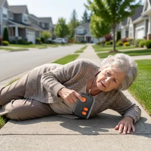 Elderly Personal Panic Button with Fall-Down Alarm, GPS Locator, Personal GPS Tracker and Real-Time Monitoring