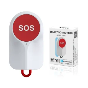 Elderly SOS Alarm System with Rechargeable Battery, App Operation, Plastic Emergency Panic Help Button