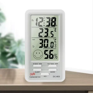 Electronic LCD Indoor Outdoor Thermometer with High Temperature Alarm