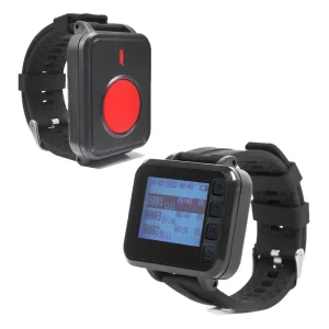 Electronic Wireless Emergency Call System with Bracelet, 1 Watch Receiver and 1 Call Button
