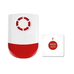 Emergency Call Button Siren Alert for Help Call Wireless Bathroom Toilet SOS Calling Help Elderly Use Pull String Alarm