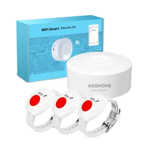 Emergency Call Button for Elderly with Caregiver Pager, SOS Watch, WiFi/RF433 and Water Resistance