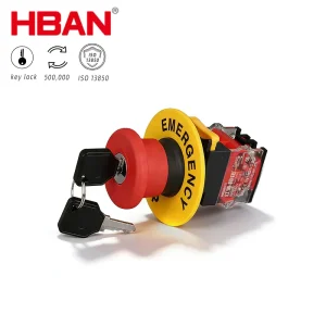 Emergency Stop Button 22 mm La38 1no1nc 660V 10A Lock Maintion E Stop with Key for Elevator