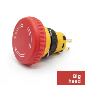 Emergency Stop Button Push Switch 16mm/22mm Ring Warning Ring 1no1nc Waterproof Pushbutton Elevator Control with Cover