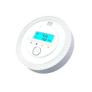 European Standard Mini Round Indoor Standalone CO Detector Home Carbon Monoxide Wall Mounted Smoke Alarm