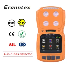 Explosion-Proof 4-in-1 Gas Detector for O2 CO H2S EX with Data Storage