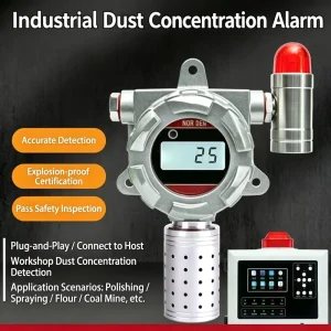 Explosion Proof Dust Concentration Detector Industrial Workshop Spraying Warehouse Wood Particle Alarm Monitor