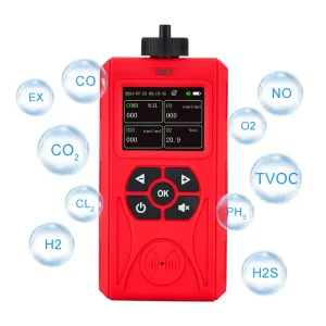 Explosion Proof Handheld Digital Pump Suction EX O2 CO H2S Gas Analyzer Portable Multi Toxic Combustible Gas Leak Detector