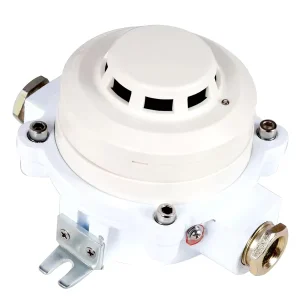 Explosion-Proof Optical Smoke Detector Ivory White and Red Wall-Mounted Smoke Alarm