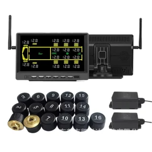 External TPMS for Truck Bus Fire Truck Commercial and Mining Vehicles with Digital Display 0-15bar