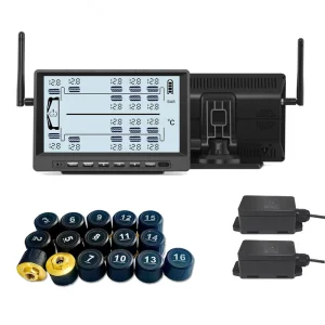 External Tire Pressure Detection TPMS Monitor System for 16-Wheel Trucks and Buses