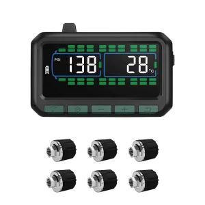 Factory Direct Auto 6-Wheel TPMS Tire Pressure Monitoring System for Truck RV Trailer, Supports up to 40 Tires
