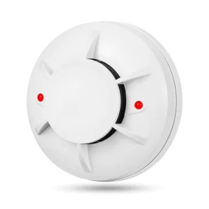 Factory Direct CE Approved 2-Wire Photoelectric Smoke Detector White ABS Material 24VDC Indoor Use for Office