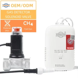 Factory Direct Gas Detector Stop Valve Home Alarm System IP65 Natural Gas LPG Fuel Gas Solenoid Valve