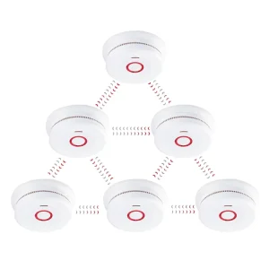 Factory Direct Linked Smoke Alarms EN14604 Wireless Interconnection Smoke Detector Interlinked Smoke Alarm