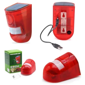 Factory Directly Sell Solar Alarm System Solar Security Light PIR Motion Sensor IP65 Solar Siren Solar Intruder Alarm for Farm