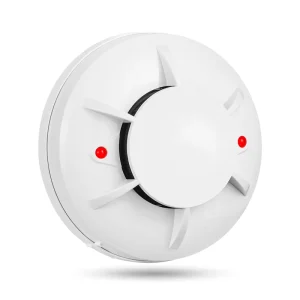 Factory Low Price 2 Wire Photoelectric Smoke Detector White ABS Material Wall Ceiling Mountable Indoor Use