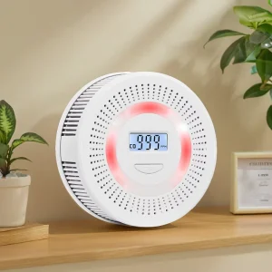 Factory Smoke and Carbon Monoxide Detector with LCD Fire Alarm 3V Battery