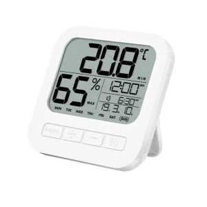 Factory Supply LCD Digital Weather Station Alarm Clock with Temperature and Humidity