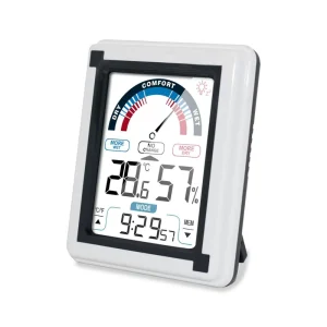Factory Supply Touch Screen Digital Weather Station Alarm Clock with Temperature and Humidity Monitor