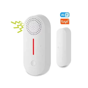 Factory Wireless WiFi Smart Magnetic Door Sensor Detector with Sound, Light and App Remote Control