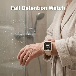Fall Detention Watch with Anti-Removal Wristband, Senior Assistive Device, and Personal GPS Tracking Locator for Elderly with Dementia