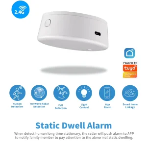 Fall Down Detector Wireless WiFi PIR Motion Detection Security Alarm Sensor
