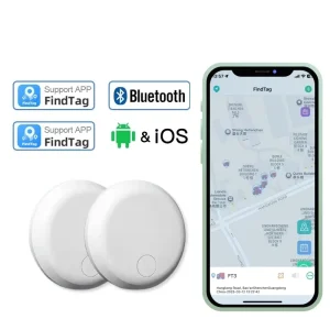 Findtag Smart Anti Lost Finder Mini GPS Locator Works with IOS Android for Wallet Luggage Pet Kid Vehicle Tracking