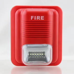 Fire Strobe Siren, DC 12V/24V Dual Voltage, 3 Selectable Tones, IP44 Rated, NEMA 13