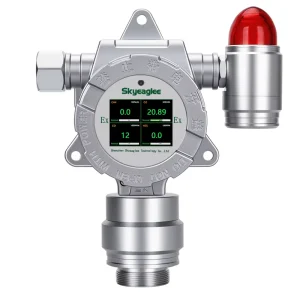 Fixed 4 in 1 Gas Leak Analyzer CH4 O2 Gas Detector VOC Detection Alarm PID CO2 Concentration Monitor NH3 Flue Gas Exhaust Oxide