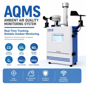 Fixed AQMS Air Quality Monitoring Station with Online Industrial Dust Monitor, CE Certified, 4-20mA RS485 Output