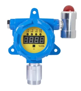 Fixed Digital Combustible Gas Leak Detector for H2, CO, H2S, O2, and CO2, IP66, Aluminum Alloy, CE/ATEX