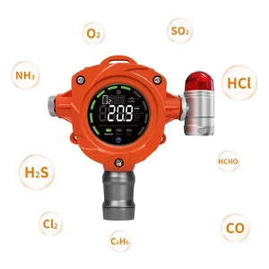 Fixed Industrial Combustible Gas Detector Wall-Mounted Gas Leak Alarm with Sound