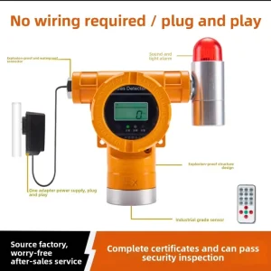 Fixed Toxic Gas Detection System for Hydrogen Fluoride, Hydrogen Chloride, Benzene, and Chlorine