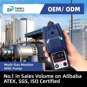 Flammable Toxic Confined Space Natural Gas CNG Combustible Portable 4 in 1 Gas Detector