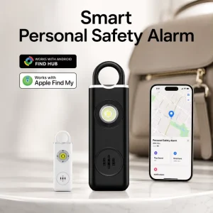 For Personal SOS Alarm 130dB Find My GPS Tracker Anti Loss Key Finder Locator MFI Google Certified Valuables Protection