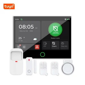 Full Day Monitor Smart Life App Remote Control Security Alarms Tuya 2.4G WiFi 4G LTE Touch Panel Wireless FSK Alarm Systems