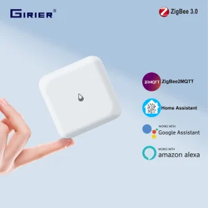 GIRIER Zigbee Flood Detector Alarm Compatible Home Assistant High Sensitivity Alert Tuya Smart Water Leak Sensor