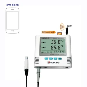 GSM SMS Temperature Humidity Control Alarming Temperature Monitoring Device For Warehouse
